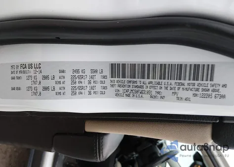 2015 Jeep Cherokee Latitude из США, поврежденный, VIN 1C4PJMCS0FW631031